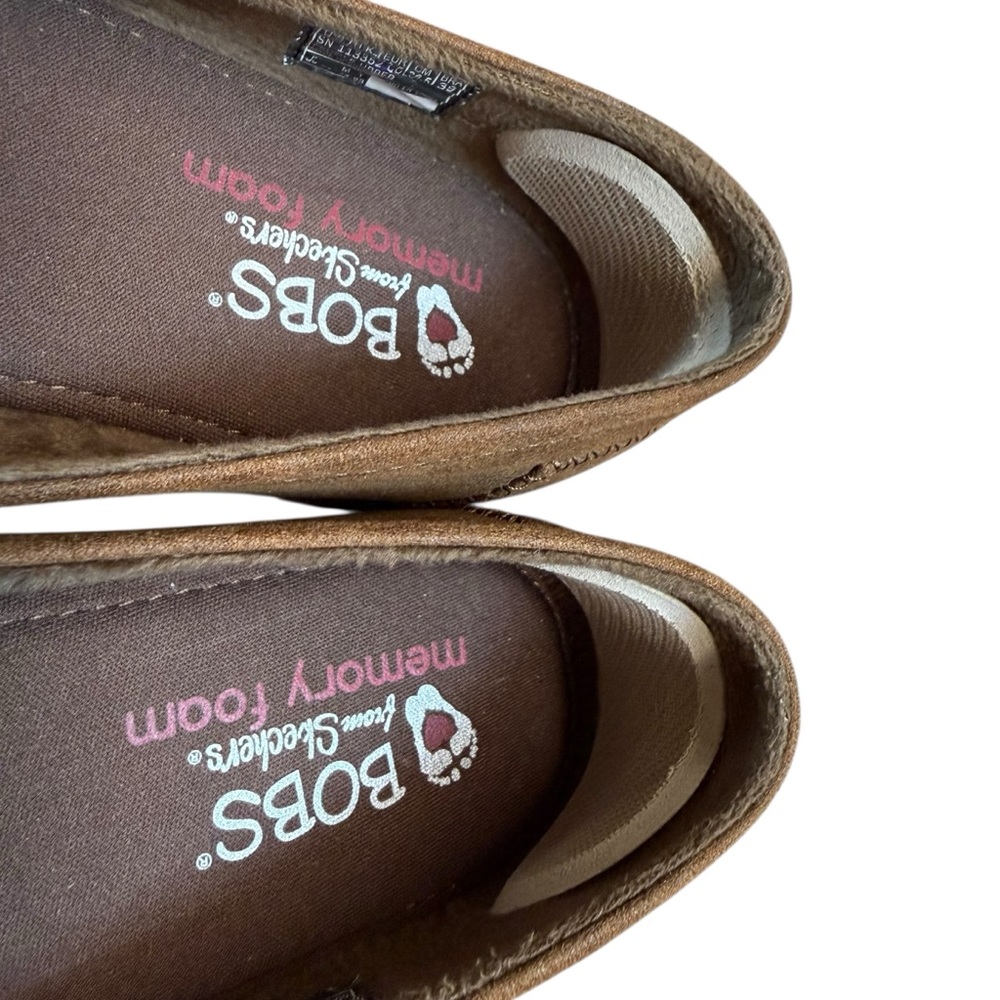 BOBS Skechers Brown Flat Slip-Ons Memory Foam Women’s Comfort Shoes, US Size 9.5 - Picture 11 of 13